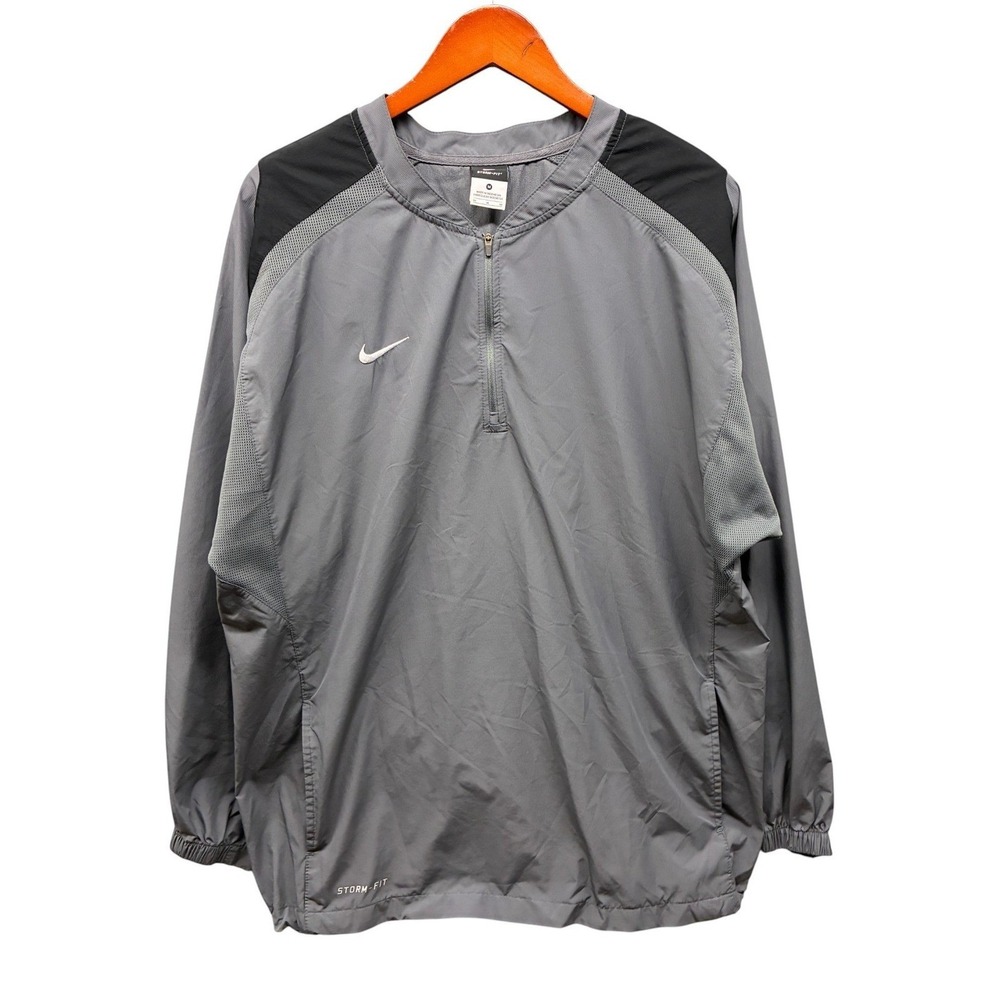 Nike Storm-FIT Pullover Windbreaker Men's M Gray 1/4 Zip Athletic Running